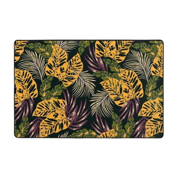 XMXY Area Rugs Doormat Outdoor Entrance, Abstract Tropical Exotic Flowers Facecloth Non-slip Floor Mat Rug for Living Room Kitchen Sink Area Indoor,72"x48"