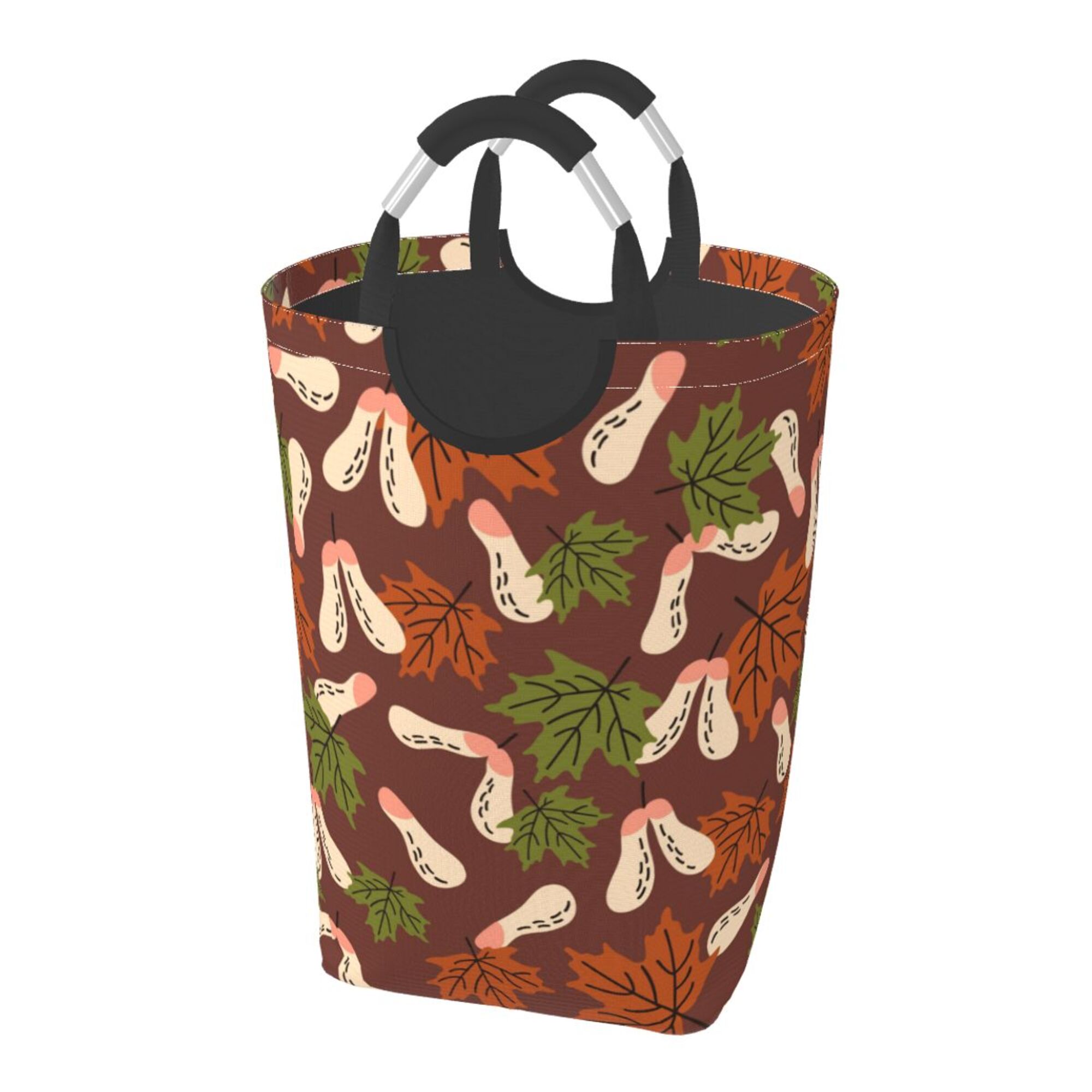 XMXY Autumn Seamless Leaf Maple Rectangular Laundry Basket Organizer