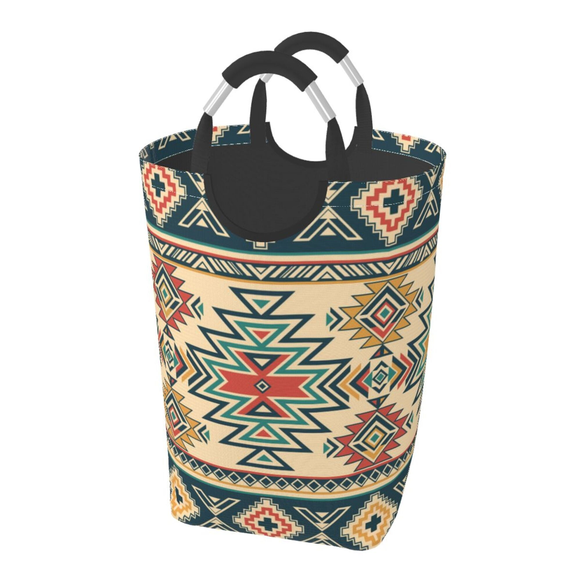 Multicolor Zigzag Indian Aztec Laundry Basket