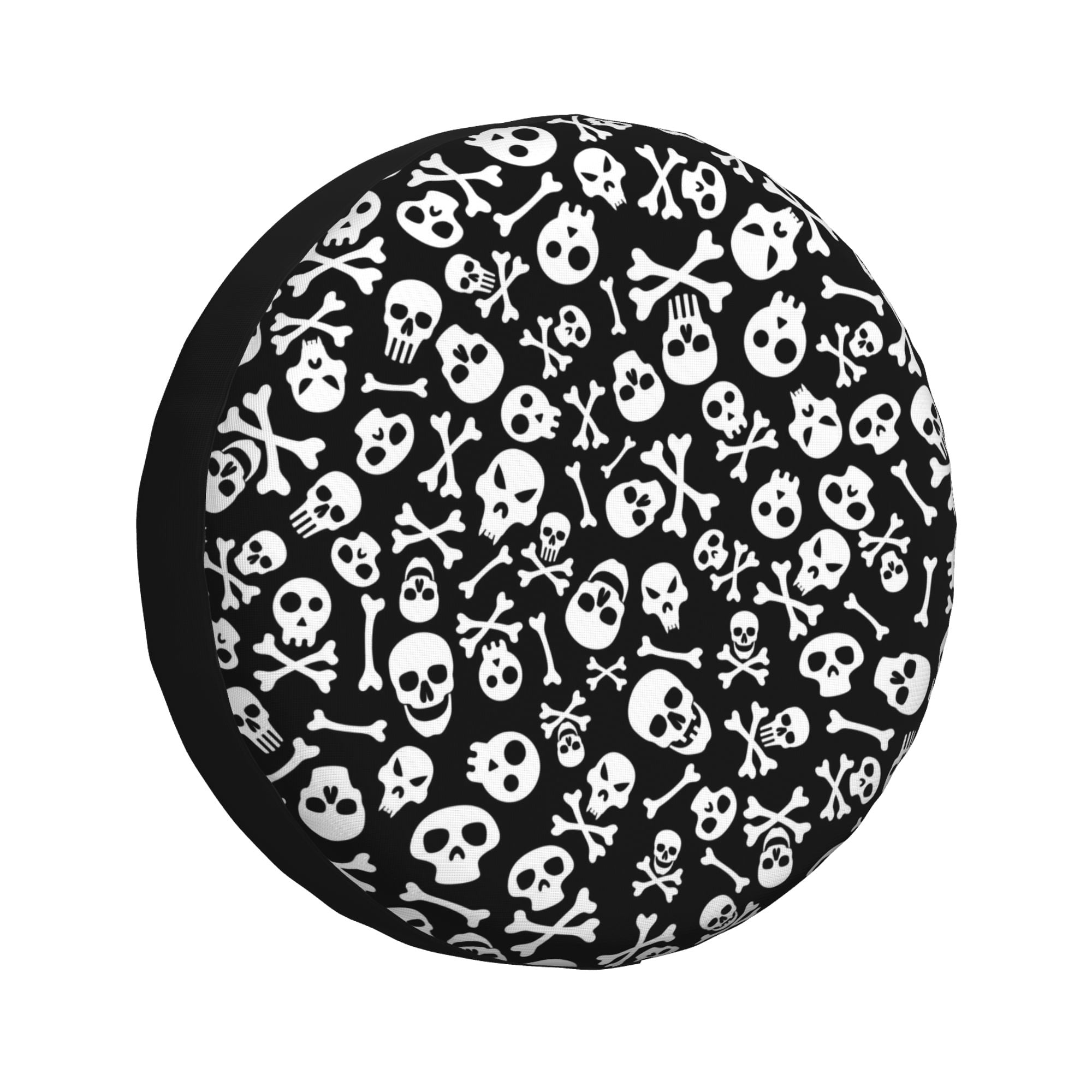 XMXY Black Skull Bones Spare Tire Cover, Universal Waterproof Cover for