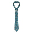 thumbnail image 1 of XMXY Blue Leaves Flower Men'S Necktie Ties , Formal Bussiness Wedding Party Printed Tie, 1 of 9