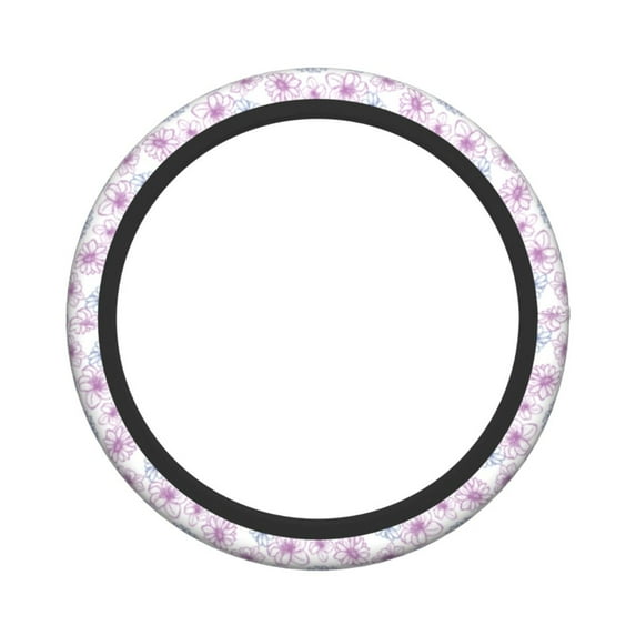 XMXY Car Steering Wheel Cover, Flowers Petals Forest Non-Slip Jeep Truck Universal Elastic Steering Wheel Protector 15 inch