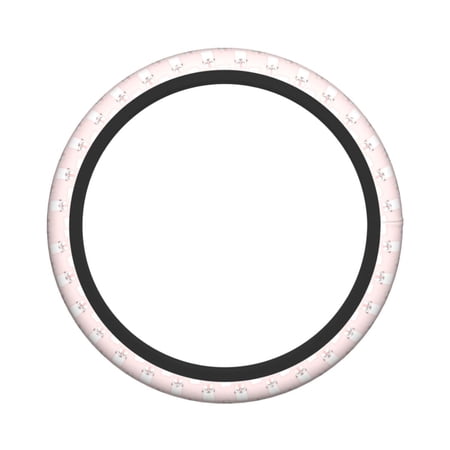 XMXY Car Steering Wheel Cover, Pattern Pink Cute Sweet Fur Cats Fluffy Cat Pets Non-Slip Jeep Truck Universal Elastic Steering Wheel Protector 15 inch