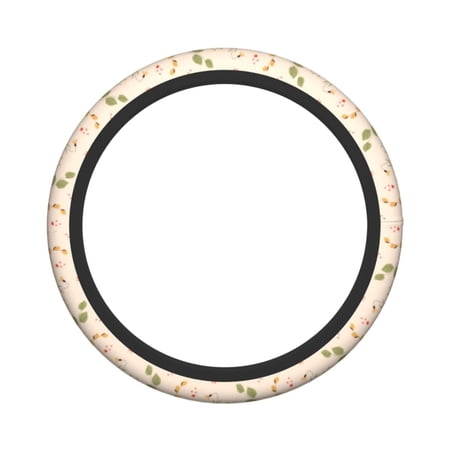 XMXY Car Steering Wheel Cover, Spring Floral Easter Design Non-Slip Jeep Truck Universal Elastic Steering Wheel Protector 15 inch