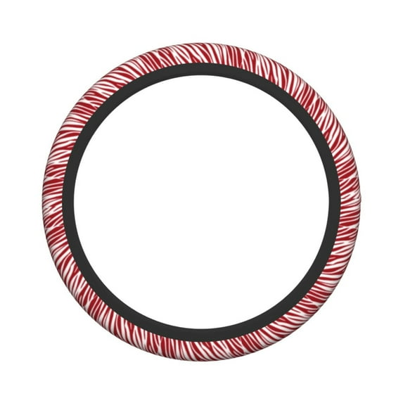 XMXY Car Steering Wheel Cover, Zebra Animal Print Pattern Non-Slip Jeep Truck Universal Elastic Steering Wheel Protector 15 inch