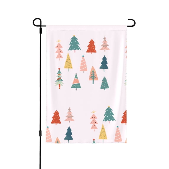 XMXY Cartoon Christmas Tree Garden Flags Double Sided,Farmhouse Holiday Yard Outdoor Sign Decor Flag, 28"x40" inch