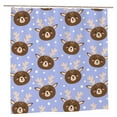 thumbnail image 1 of XMXY Cartoon Deer Animal Face Long Shower Curtains, Waterproof Weighted Thick Bathroom Curtain with 12 Plastic Hook, 72x72 Inch, 1 of 9