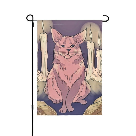 XMXY Cat Halloween Magic Garden Flags Double Sided,Farmhouse Holiday Yard Outdoor Sign Decor Flag 12.5"x18"