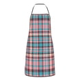 thumbnail image 1 of XMXY Chef Aprons with Pockets for Women Men, Pink Check Plaid Background Waterproof Cooking Kitchen Aprons, 28.3 x 20.4 Inches, 1 of 8