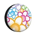 thumbnail image 1 of XMXY Cute Flower Abstract Background Spare Tire Cover, Universal Waterproof Cover for Jeep RV Tire Wheel Protection, 15 inch, 1 of 8