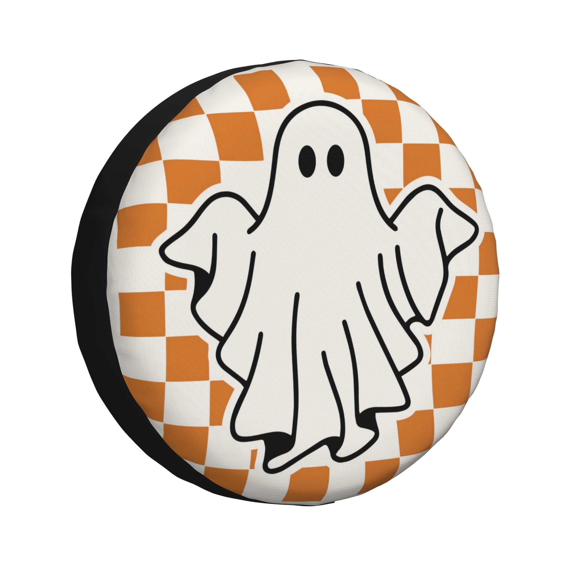 XMXY Cute Orange Ghost Spare Tire Cover, Universal Waterproof Cover for