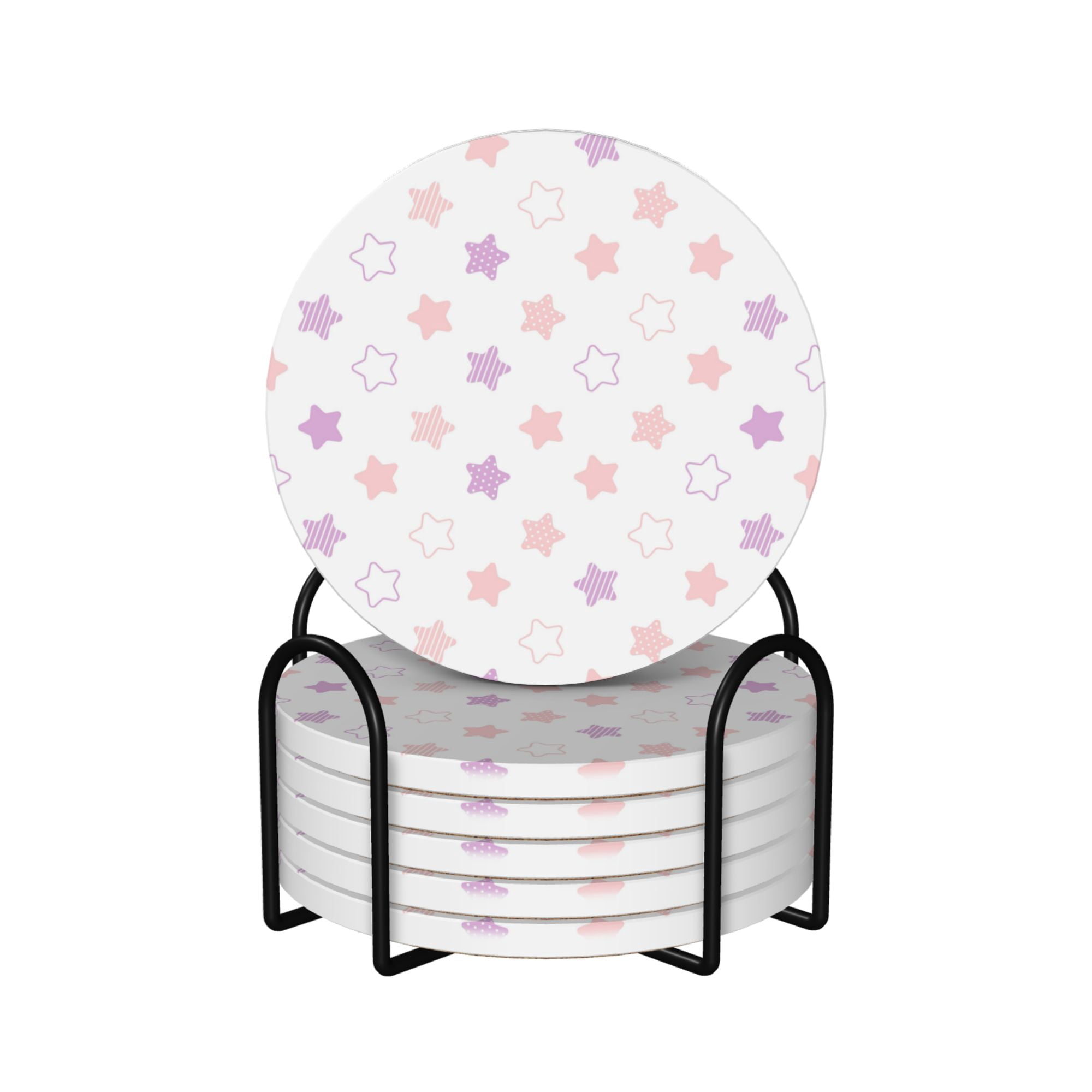 XMXY Drink Coasters with Holder for Coffee Table, Multishape Star ...