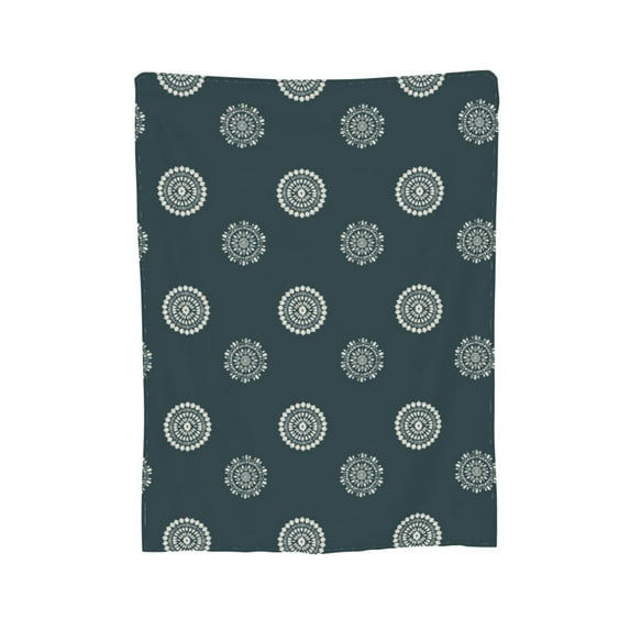 XMXY Fleece Throw Blanket for Couch, Bule Art Floral Background Lightweight Plush Fuzzy Cozy Soft Bed Blankets and Throws for Sofa, 50"x40" inches