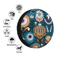 thumbnail image 1 of XMXY Folk Floral Blue Nordic Spare Tire Cover, Universal Waterproof Cover for Jeep RV Tire Wheel Protection, 16 inch, 1 of 7