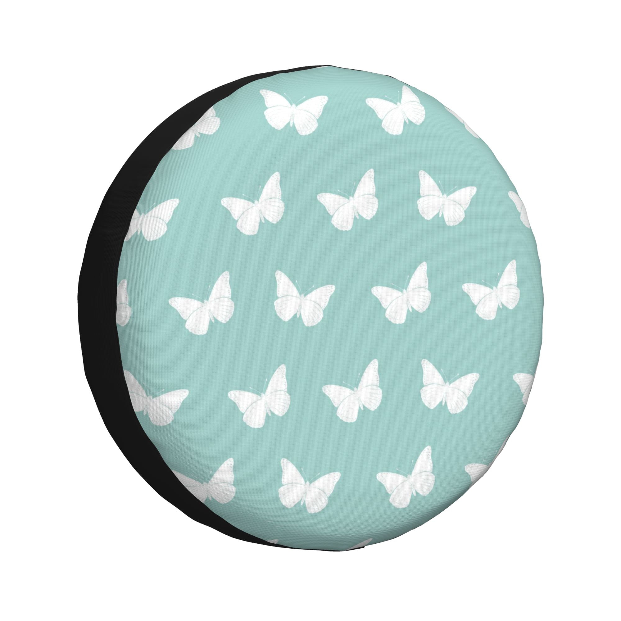 XMXY Green Butterfly Background Spare Tire Cover, Universal Waterproof