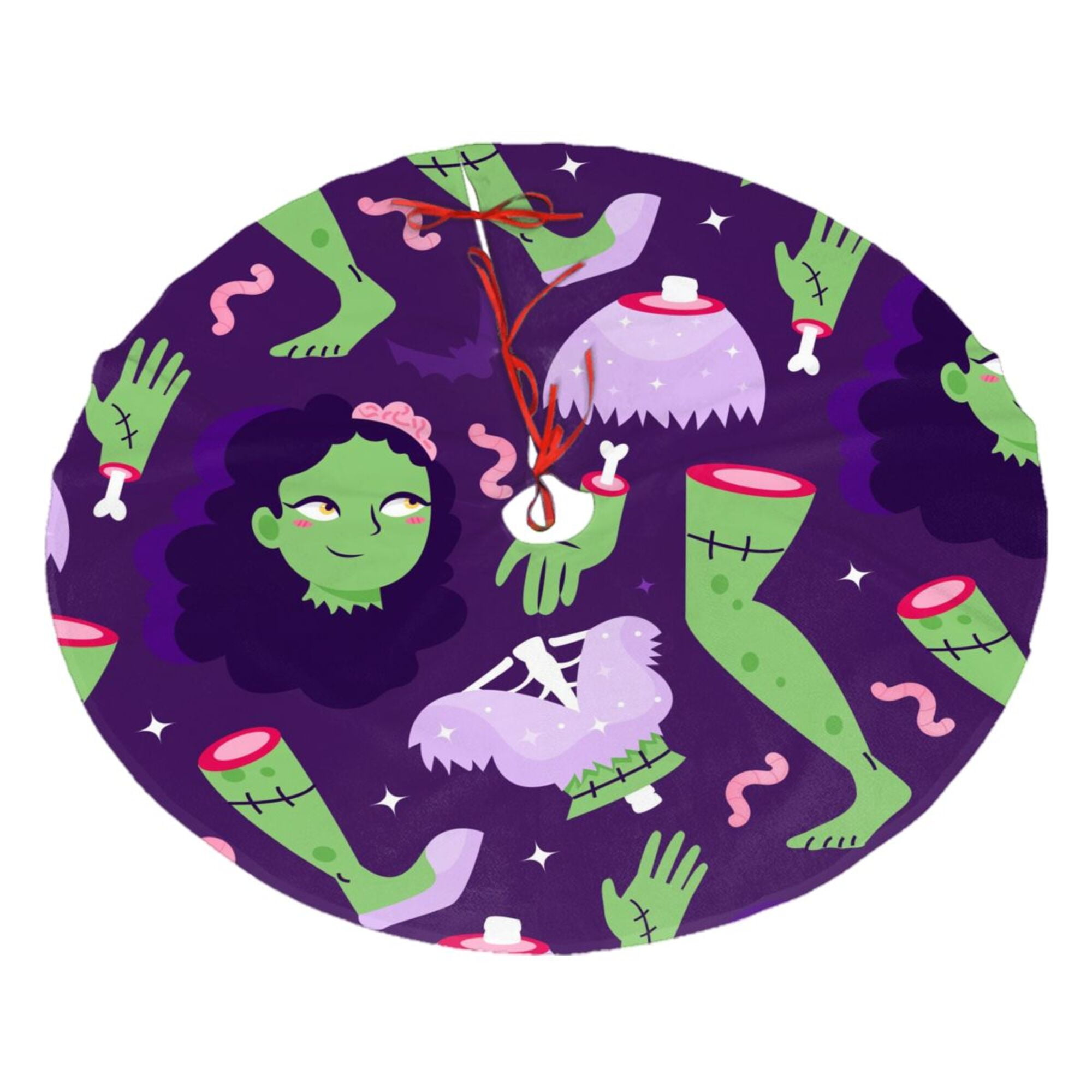 XMXY Halloween Christmas Tree Skirt, Halloween Spooky Scary Celebration