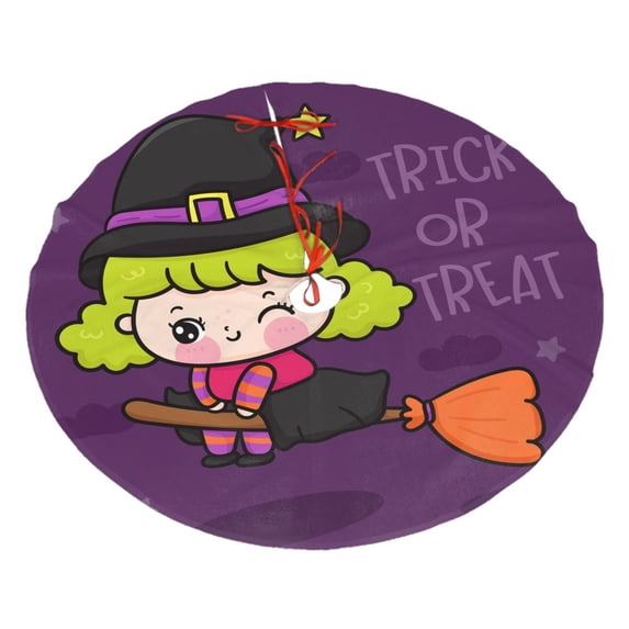 XMXY Halloween Christmas Tree Skirt, Halloween Witch Ride Broom Holiday Party Indoor Decorations Ornaments, 36" Inch