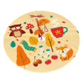 thumbnail image 1 of XMXY Halloween Christmas Tree Skirt, Nature Leaf Collection Fall Holiday Party Indoor Decorations Ornaments, 48" Inch, 1 of 6