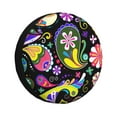 thumbnail image 1 of XMXY Indian Floral Geometric Flower Spare Tire Cover, Universal Waterproof Cover for Jeep RV Tire Wheel Protection, 14 inch, 1 of 8