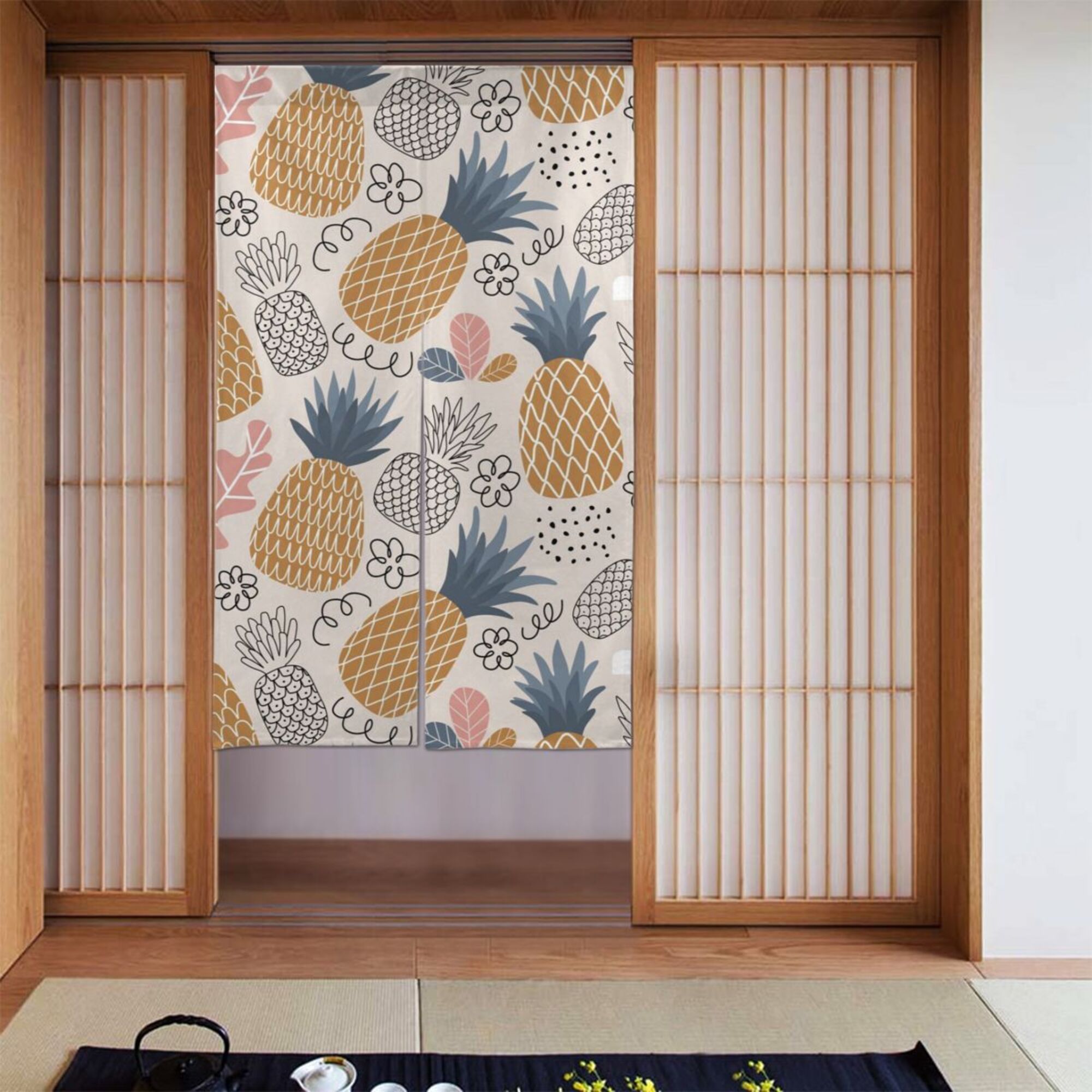 GIBZ Personalized Japanese Noren Doorway Curtain With Photo Picture