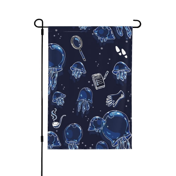 XMXY Jellyfish Sea Ocean Garden Flags Double Sided,Farmhouse Holiday Yard Outdoor Sign Decor Flag, 12.5"x18" inch