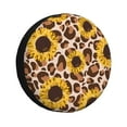 thumbnail image 1 of XMXY Leopard Print Sunflower Spare Tire Cover, Universal Waterproof Cover for Jeep RV Tire Wheel Protection, 16 inch, 1 of 8