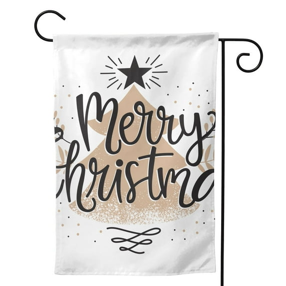 XMXY Merry Christmas Star Garden Flags Double Sided,Farmhouse Holiday Yard Outdoor Sign Decor Flag, 28"x40" inch