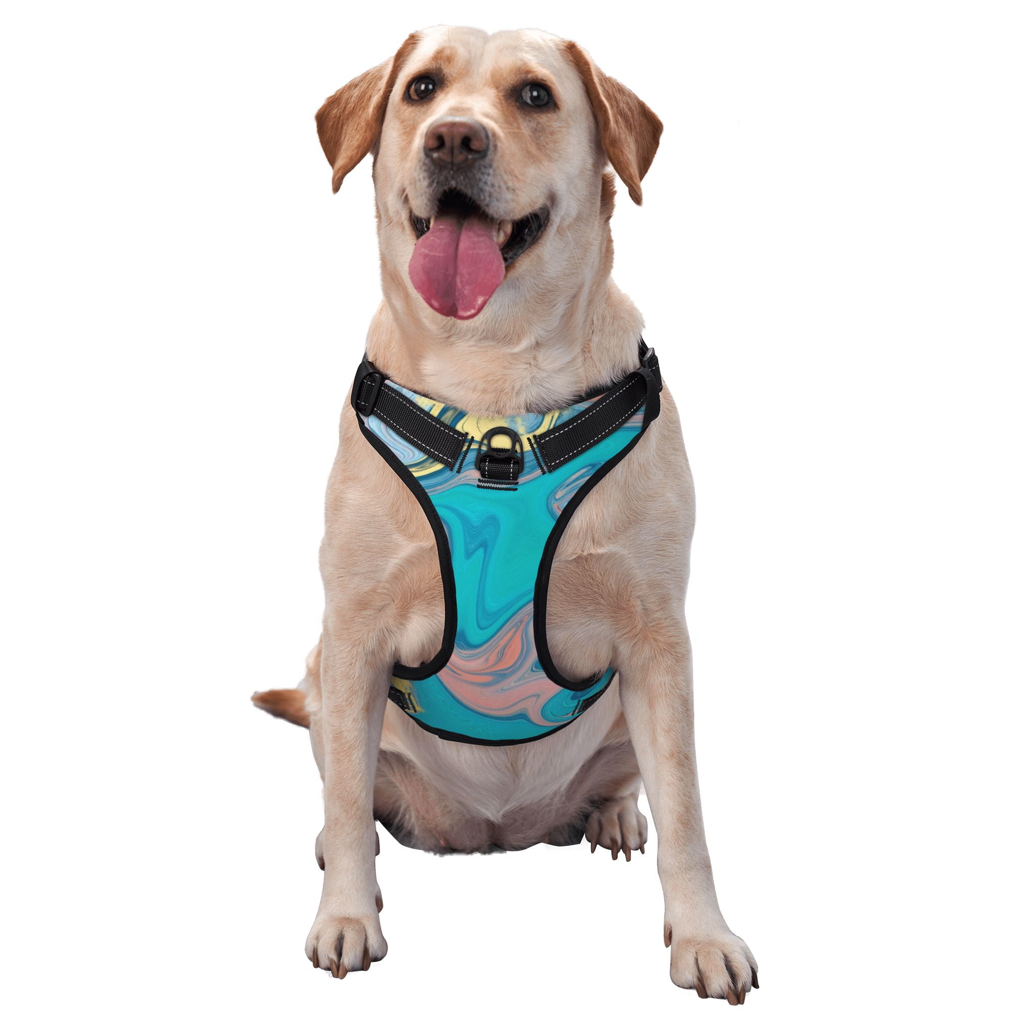 XMXY No Pull Dog Harness Gold Color Powdered Marble Texture Adjustable Reflective Pet Harness with Oxford Vest X Large Size Walmart