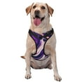 thumbnail image 1 of XMXY No Pull Dog Harness, Wavy Purple Marbled Texture Adjustable Reflective Pet Harness with Oxford Vest, Medium Size, 1 of 7