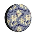 thumbnail image 1 of XMXY Oriental Lilies Floral Violet Spare Tire Cover, Universal Waterproof Cover for Jeep RV Tire Wheel Protection, 14 inch, 1 of 8