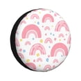 thumbnail image 1 of XMXY Pastel Rainbow Cute Flower Spare Tire Cover, Universal Waterproof Cover for Jeep RV Tire Wheel Protection, 15 inch, 1 of 8