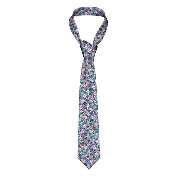XMXY Pink Abstract Flower Men'S Necktie Ties , Formal Bussiness Wedding Party Printed Tie