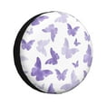 thumbnail image 1 of XMXY Purple Butterfly Spare Tire Cover, Universal Waterproof Cover for Jeep RV Tire Wheel Protection, 14 inch, 1 of 8