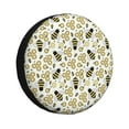 thumbnail image 1 of XMXY Seamless Bees Fun Print Spare Tire Cover, Universal Waterproof Cover for Jeep RV Tire Wheel Protection, 16 inch, 1 of 8