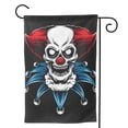 thumbnail image 1 of XMXY Skull Red Clown Joker Garden Flags Double Sided,Farmhouse Holiday Yard Outdoor Sign Decor Flag, 28"x40" inch, 1 of 7