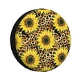 thumbnail image 1 of XMXY Sunflowers Leopard Background Spare Tire Cover, Universal Waterproof Cover for Jeep RV Tire Wheel Protection, 16 inch, 1 of 8
