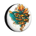 thumbnail image 1 of XMXY Tattoo Art With Snake Spare Tire Cover, Universal Waterproof Cover for Jeep RV Tire Wheel Protection, 16 inch, 1 of 8