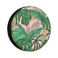 thumbnail image 1 of XMXY Tropical Greens Leaves Design Spare Tire Cover, Universal Waterproof Cover for Jeep RV Tire Wheel Protection, 14 inch, 1 of 8