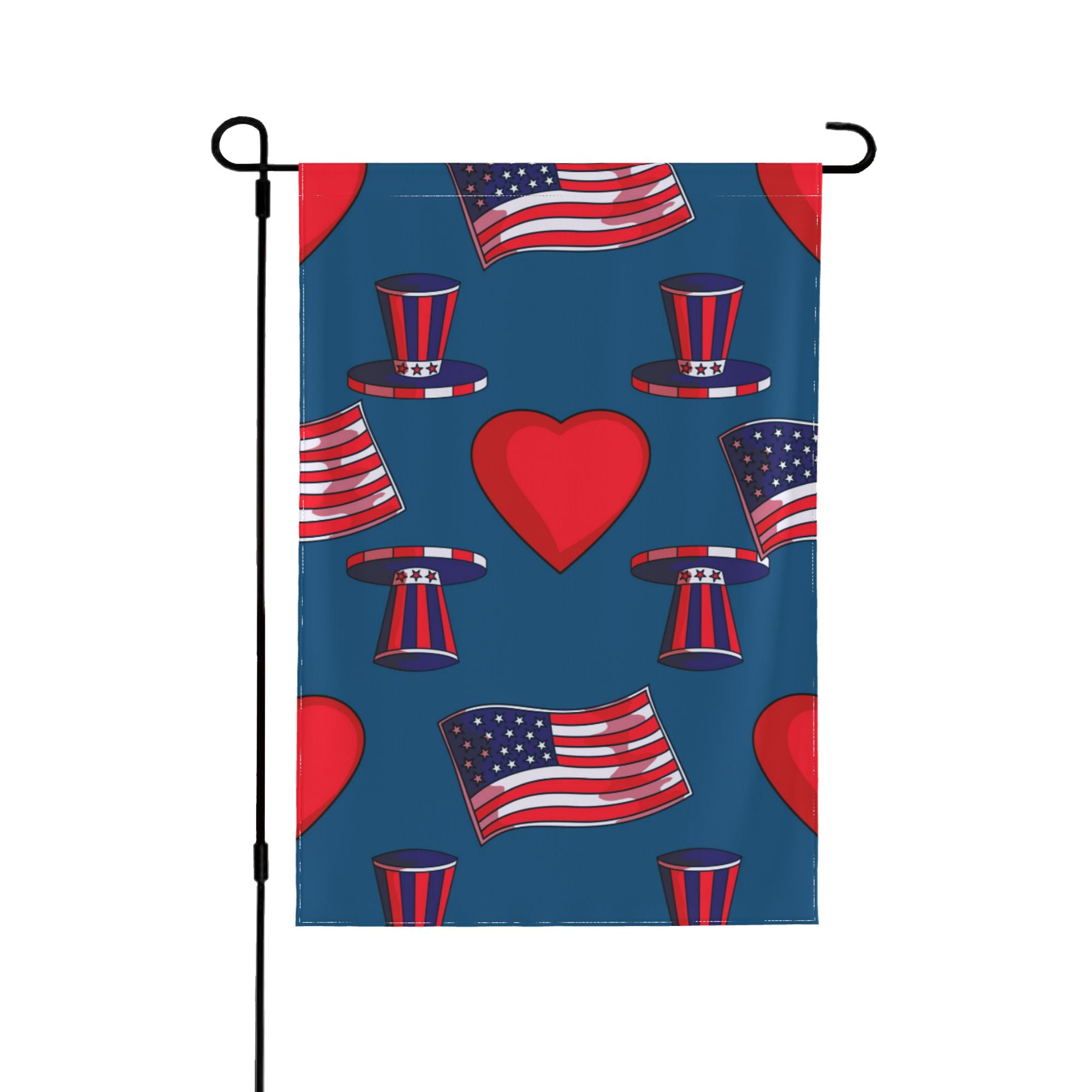 XMXY Usa Hat Memorial Day Garden Flags Double Sided,Farmhouse Holiday