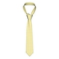 thumbnail image 1 of XMXY Yellow Plaid Floral Pattern Mens Necktie Ties , Flowers Formal Bussiness Wedding Party Printed Tie, 1 of 9