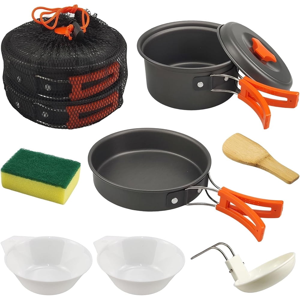 XMZHOU Outdoor Pots And Pans Portable Camping Pots And Pans Field Stove Set Of Pots And Pans Set Of Hanging Pots And Pans Picnic Picnic Cookware Cookware Tableware
