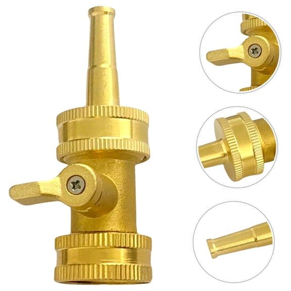 XMZHOU Solid Brass High Pressure Hose Nozzle, 3/4" Thread Heavy-Duty Brass High-Pressure Jet Nozzle (1 Pack