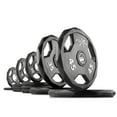 thumbnail image 1 of XMark Black Diamond 225 lb Set Olympic Weight Plates, One-Year Warranty, Patented Design, 1 of 1