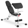 thumbnail image 1 of XMark FID Weight Bench with Preacher Curl-White, 1 of 2