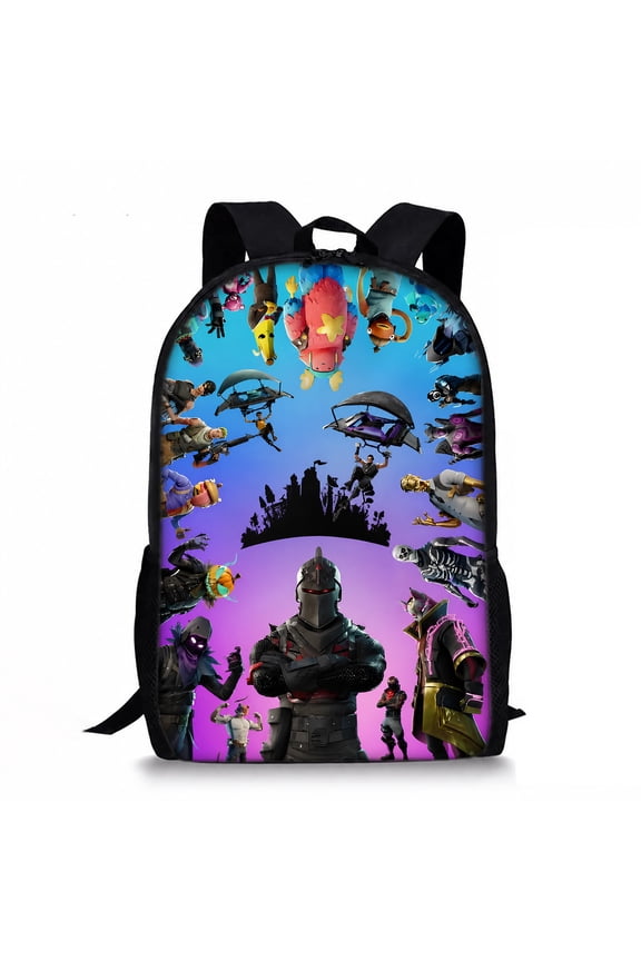 16.5" Schoolbag Victory Royale Bookbag, Gaming Patten Lightweight Backpack, Perfect Gamer Gift for School & Travel