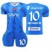 XNB 2023-2024 Al Hilal SFC Home Shirt #10 NEYMAR JR Soccer Jersey and Shorts Set