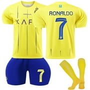 XNB 2023-2024 Al-Nassr FC Home Jersey #7 Ronaldo Sportswear Soccer Jersey Activewear Set