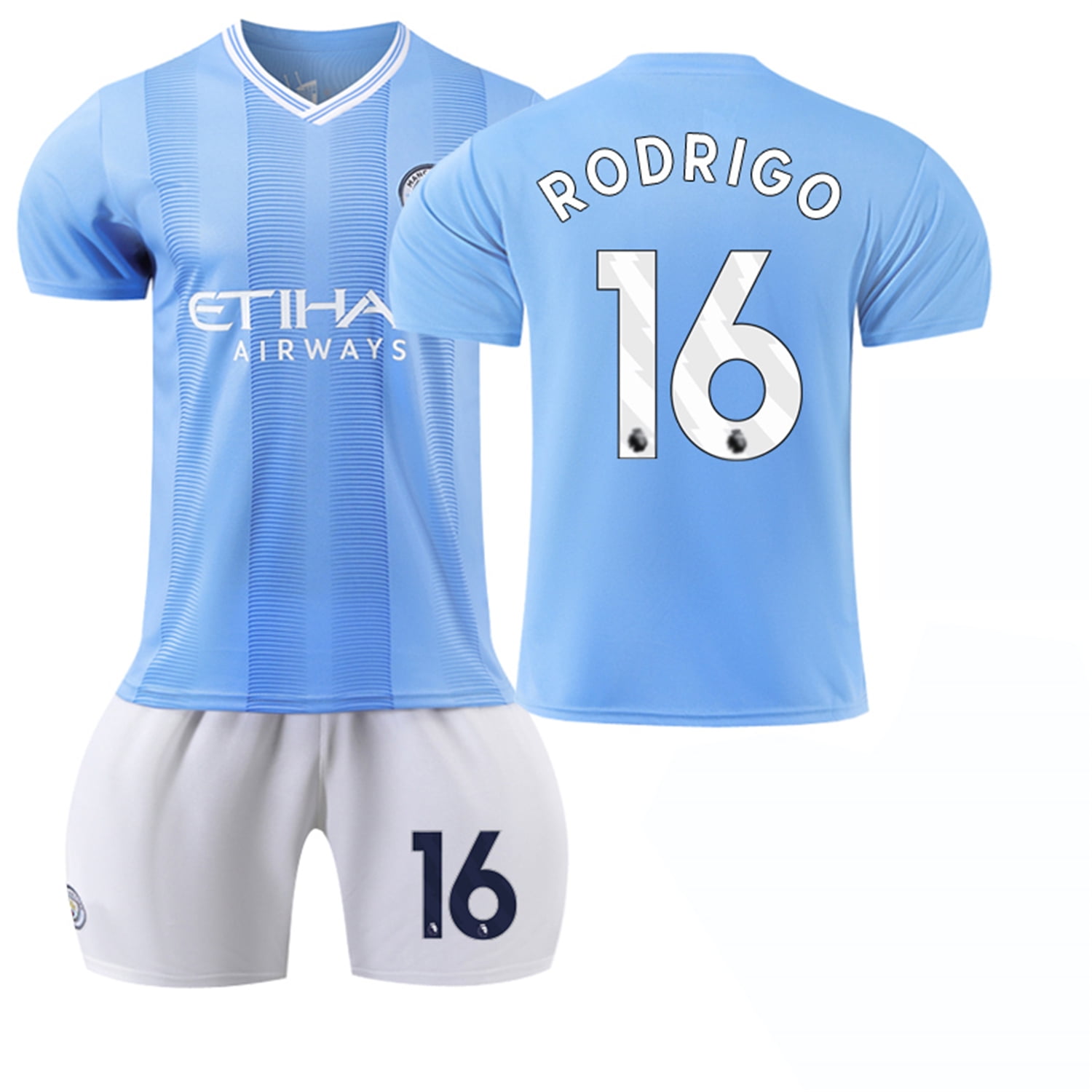 XNB 2023-2024 Manchester City Home Shirt #16 Rodrigo Soccer Jersey and ...