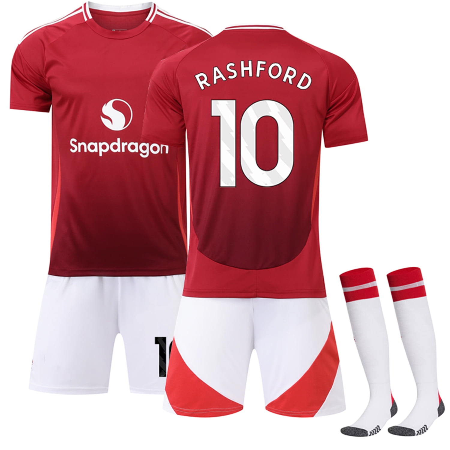 Rashford Home Men's Soccer Jersey Fan Version – Short Sleeve Shirt For Game Day, Training, Casual Wear 2025/26