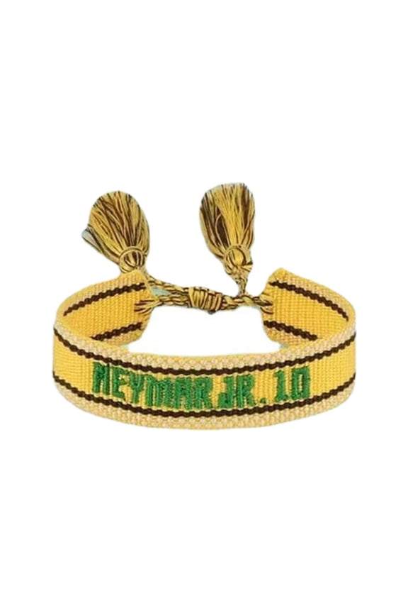 Handwoven Soccer Player Bracelet - Adjustable Soccer Fan Gift with Tassel for Men Women, WC 2026